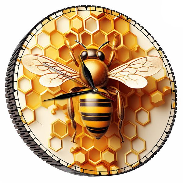 ساعت دیواری مدل زنبور عسل