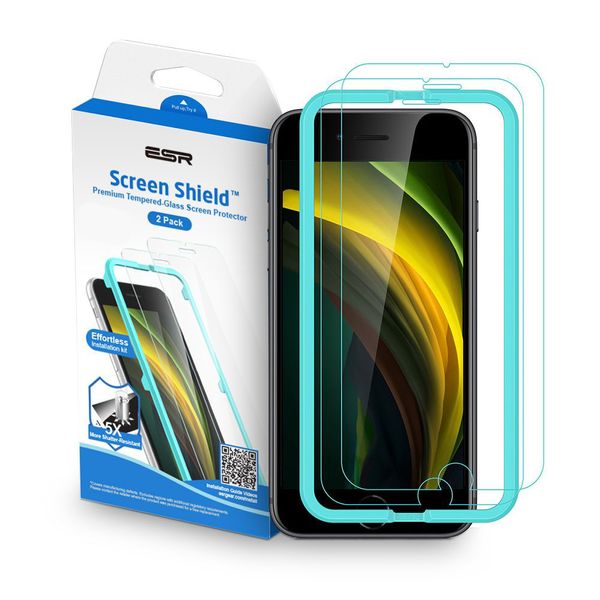محافظ صفحه نمایش اي اِس آر مدل Screen Shield مناسب برای گوشی موبایل اپل iPhone 8/7/6s/6 بسته 2 عددی