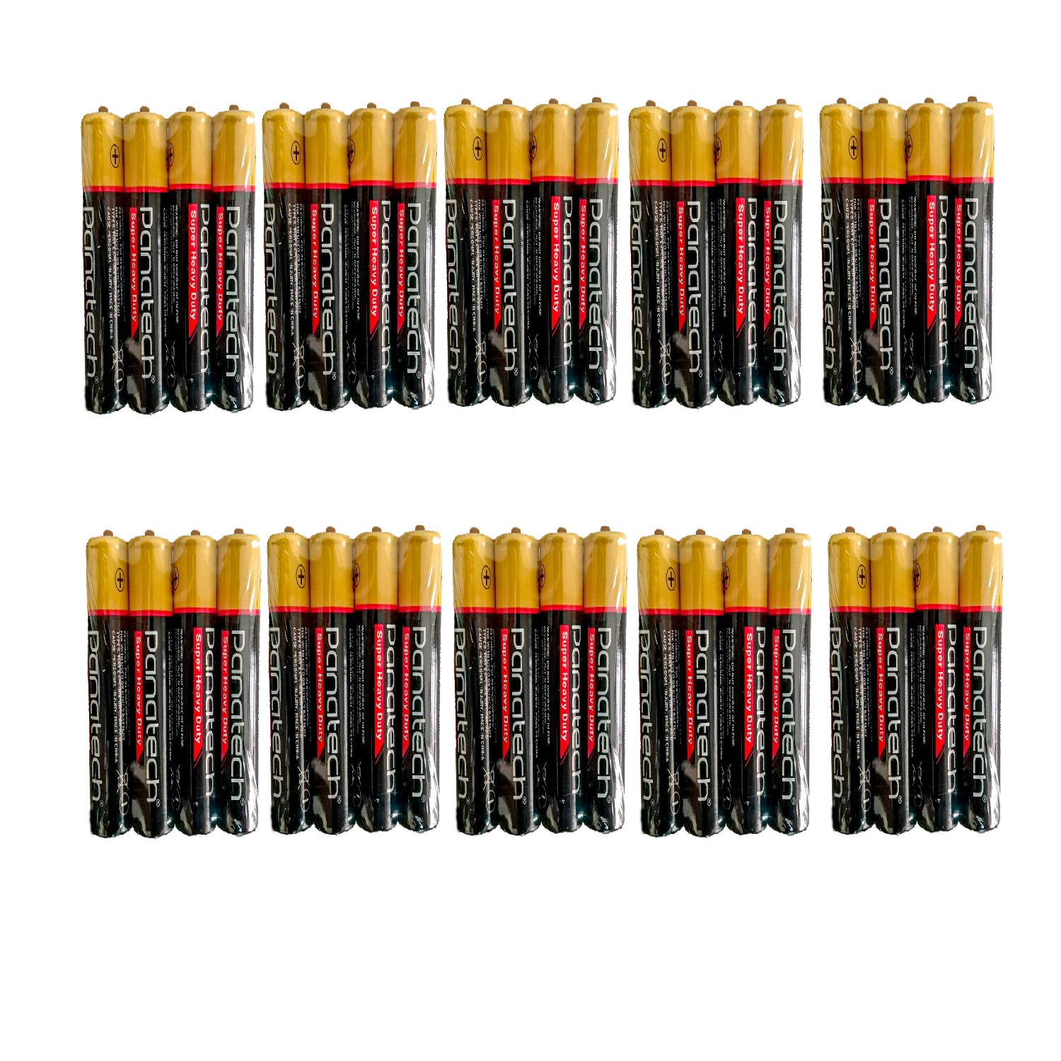 باتری قلمی پاناتک مدل Zinc Carbon R6P AA Shrink بسته چهل عددی