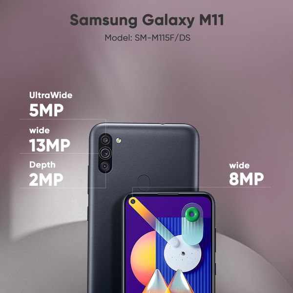 گوشی موبایل سامسونگ مدل Galaxy M11 SM-M115F/DS دو سیم کارت ظرفیت 32 گیگابایت - اکتیو