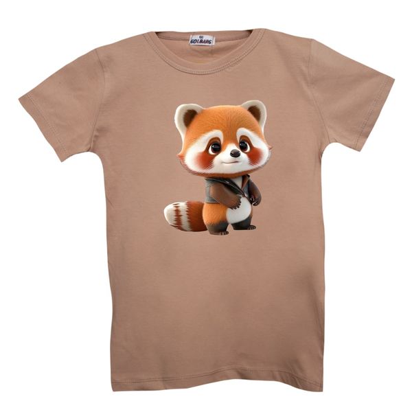 تی شرت آستین کوتاه  بچگانه مدل روباه کد 10