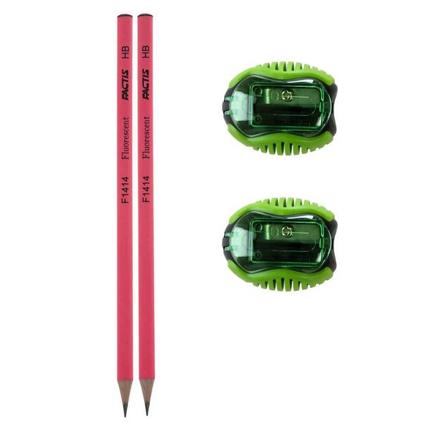 مداد فکتیس مدل F14 بسته 2 عددی به همراه تراش