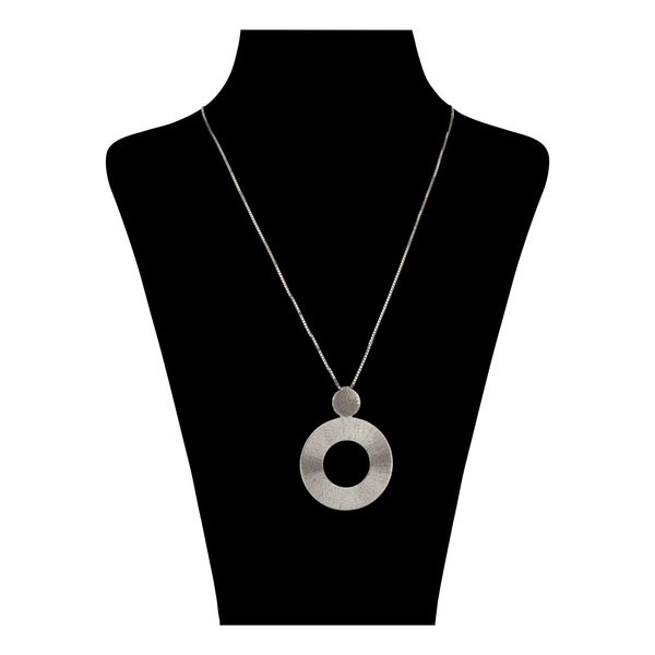 گردنبند نقره زنانه مدل لیزر کات شاین 536