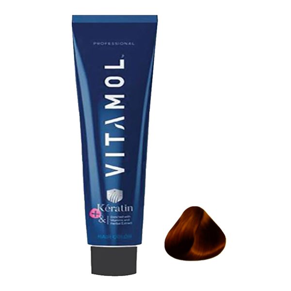 رنگ مو ویتامول سری Tabacco شماره 7.53 حجم 120 میلی لیتر رنگ بلوند تنباکویی متوسط