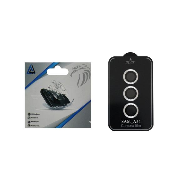 محافظ لنز دوربین مدل شابلون دار فلزی مناسب برای گوشی موبایل سامسونگ Galaxy A54