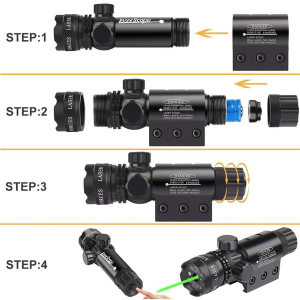 لیزر دوربین تفنگ اسمال سان مدل ZY-803R مجموعه 8 عددی
