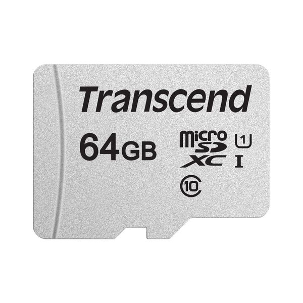 کارت حافظه microSDXC ترنسند مدل 300S کلاس 10 استاندارد UHS-I U1 سرعت 95MBps ظرفیت 64 گیگابایت