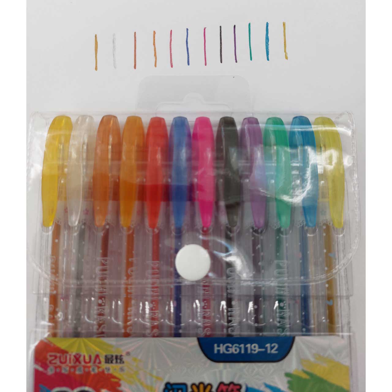 خودکار مدل اکلیلی Glitter pen بسته 12 عددی