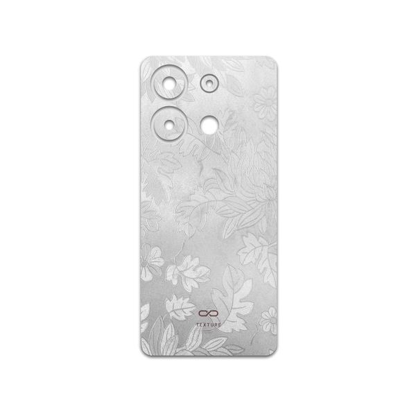 برچسب پوششی ماهوت مدل Silver-Wildflower مناسب برای گوشی موبایل شیائومی Redmi Note 13 4G