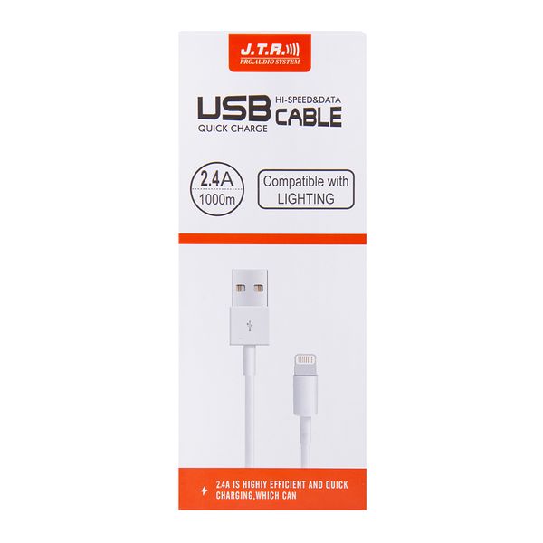 کابل تبدیل USB به لایتنینگ جی.تی.آر مدل UL طول 1 متر
