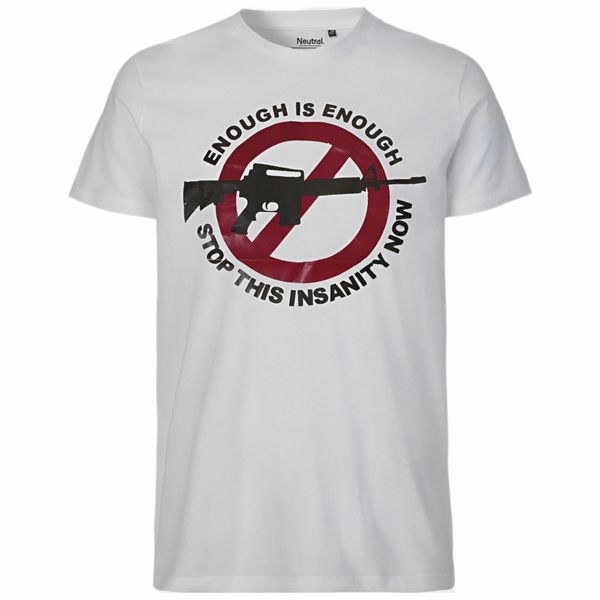 تی شرت آستین کوتاه مردانه مدل تفنگ تابستانی کد 76 رنگ سفید