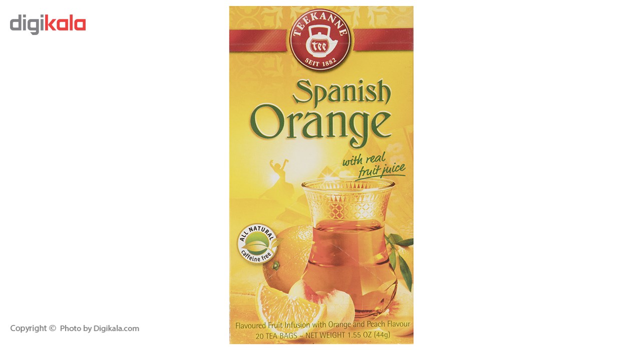 چای کیسه‌ ای تی کانه مدل Spanish Orange بسته 20 عددی