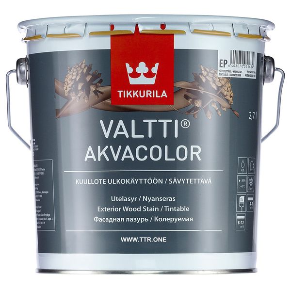 رنگ پایه آب تیکوریلا مدل 5073 VALTTI AKVACOLOR حجم 3 لیتر