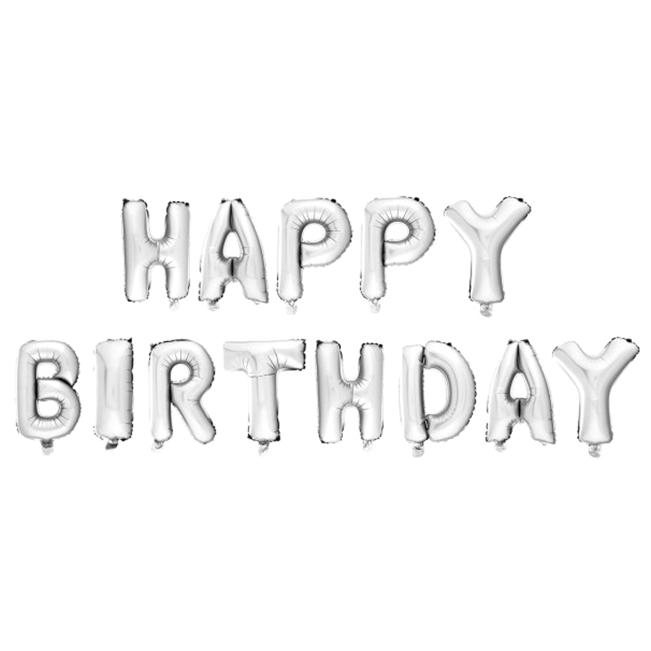 بادکنک بانیبو مدل Silver Happy Birthday سایز 120