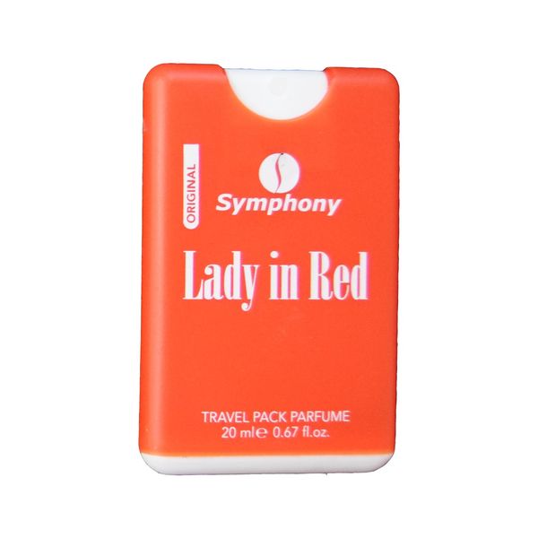 عطر جیبی زنانه سیمفونی مدل Lady In Red حجم 20 میلی لیتر