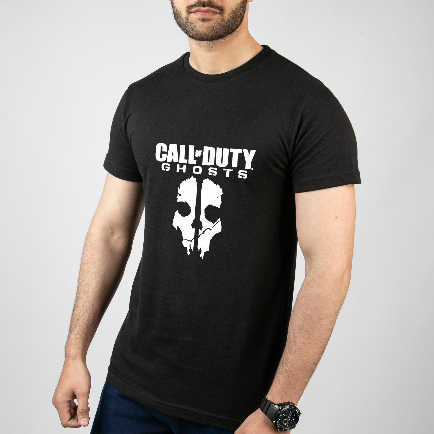 تی شرت آستین کوتاه مردانه مدل Call of Duty Ghosts کد G009