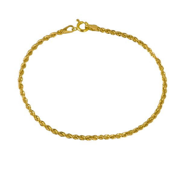 دستبند طلا 18 عیار زنانه گالری رحمانی مدل طنابی 03