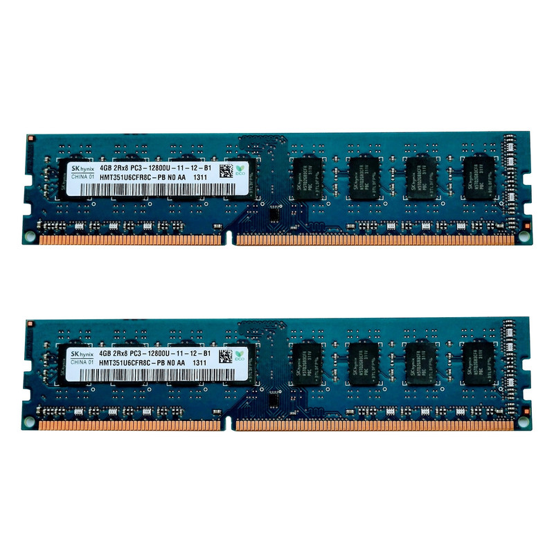 رم کامپیوتر DDR3 تک کاناله 1600 مگاهرتز CL11 اس کی هاینیکس مدل 2Rx8 PC3-12800U ظرفیت 4 گیگابایت بسته دو عددی