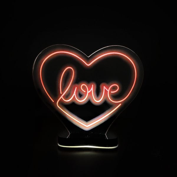 چراغ خواب دیکوماس طرح لامپ قلب عشق مدل MKD107c