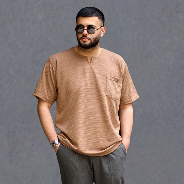 تی شرت اورسایز مردانه مدل مراکشی کد 1084-031