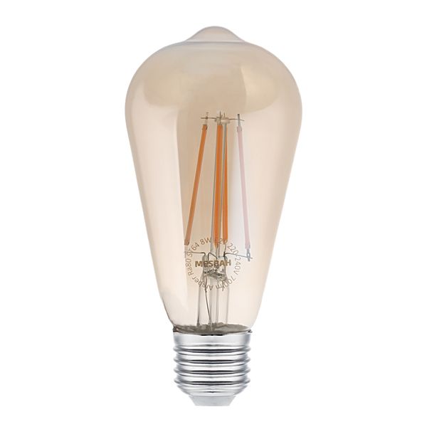 لامپ ادیسونی 8 وات مصباح مدل گلابی شکل کد ST64-GOLD پایه E27