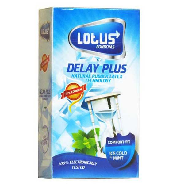کاندوم لوتوس مدل DELAY PLUS بسته 12 عددی