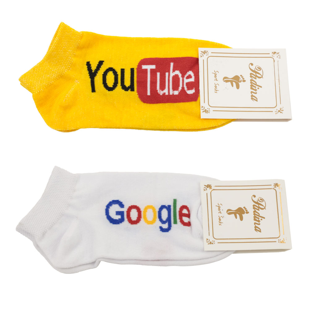 جوراب پادینا مدل گوگل و یوتیوب بسته 2 عددی