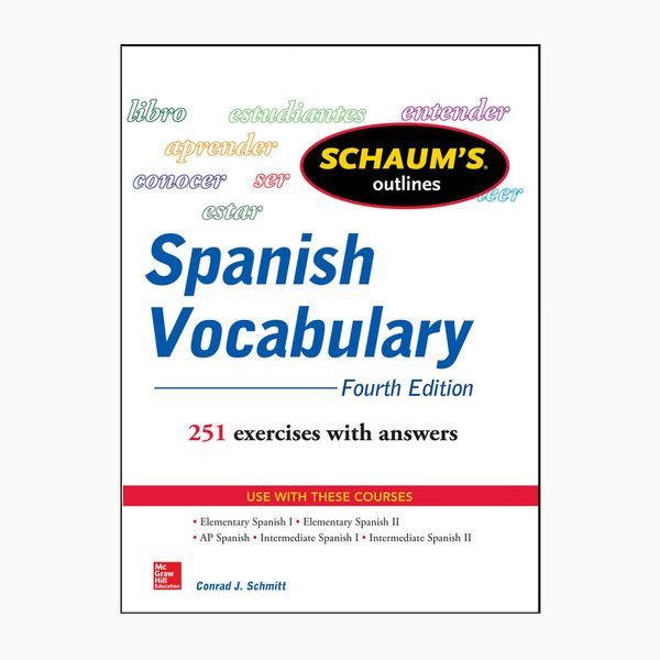 کتاب Spanish Vocabulary 4th 251exercises with answers اثر Conrad J. Schmitt انتشارات مک گرا هیل
