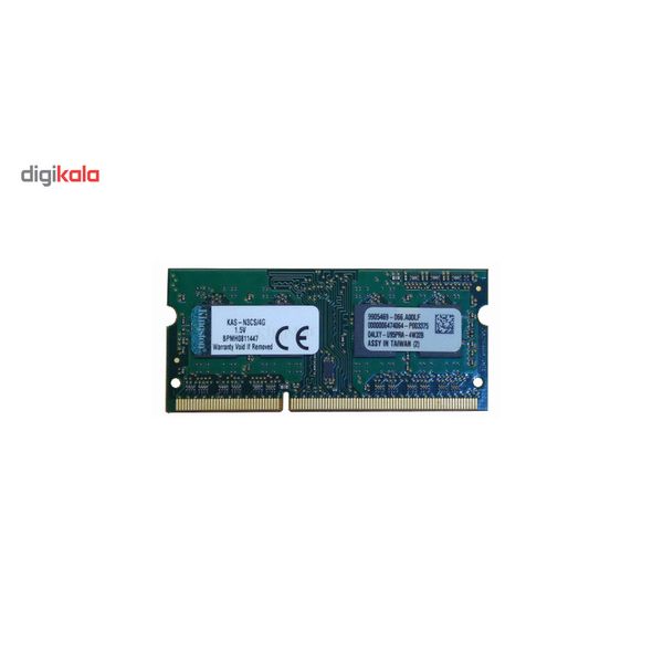 رم لپ تاپ کینگستون مدل  1333 DDR3 PC3 10600S MHz ظرفیت 4 گیگابایت