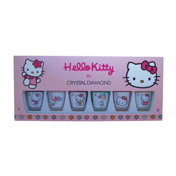 مجموعه 6 عددی لاک کریستال دایموند سری Hello Kitty