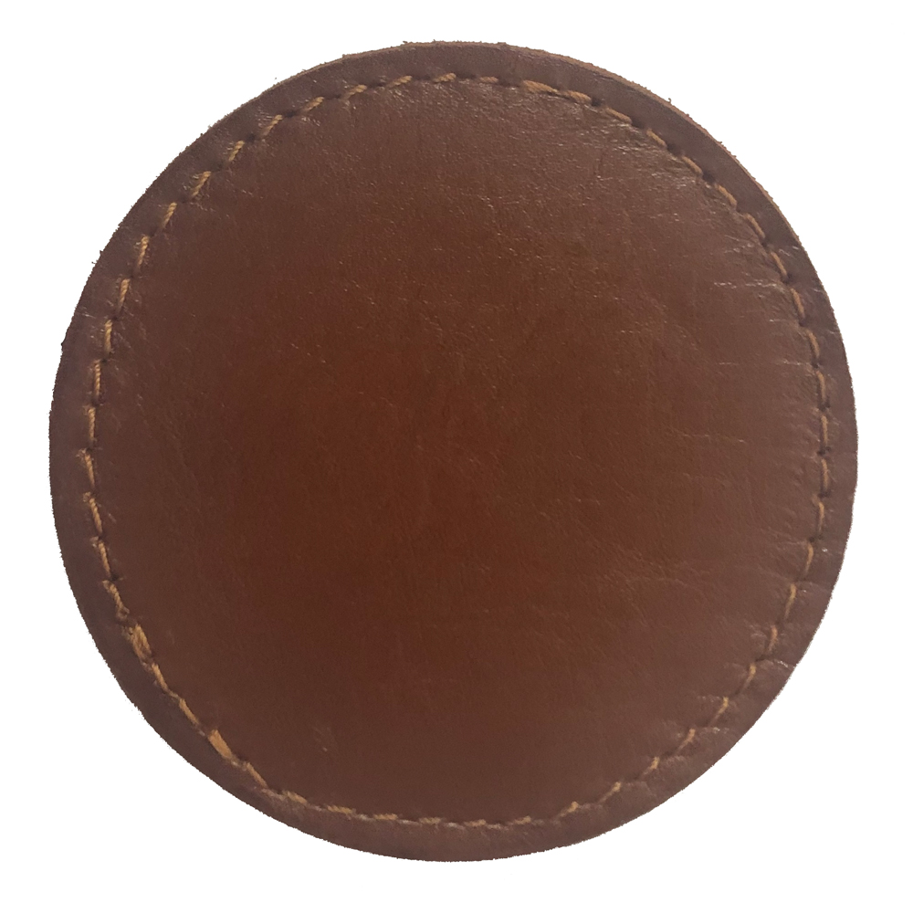 زیر لیوانی و زیر فنجانی چرم طبیعی – دست دوزمدل AS - B&S Leather قهوه ای روشن