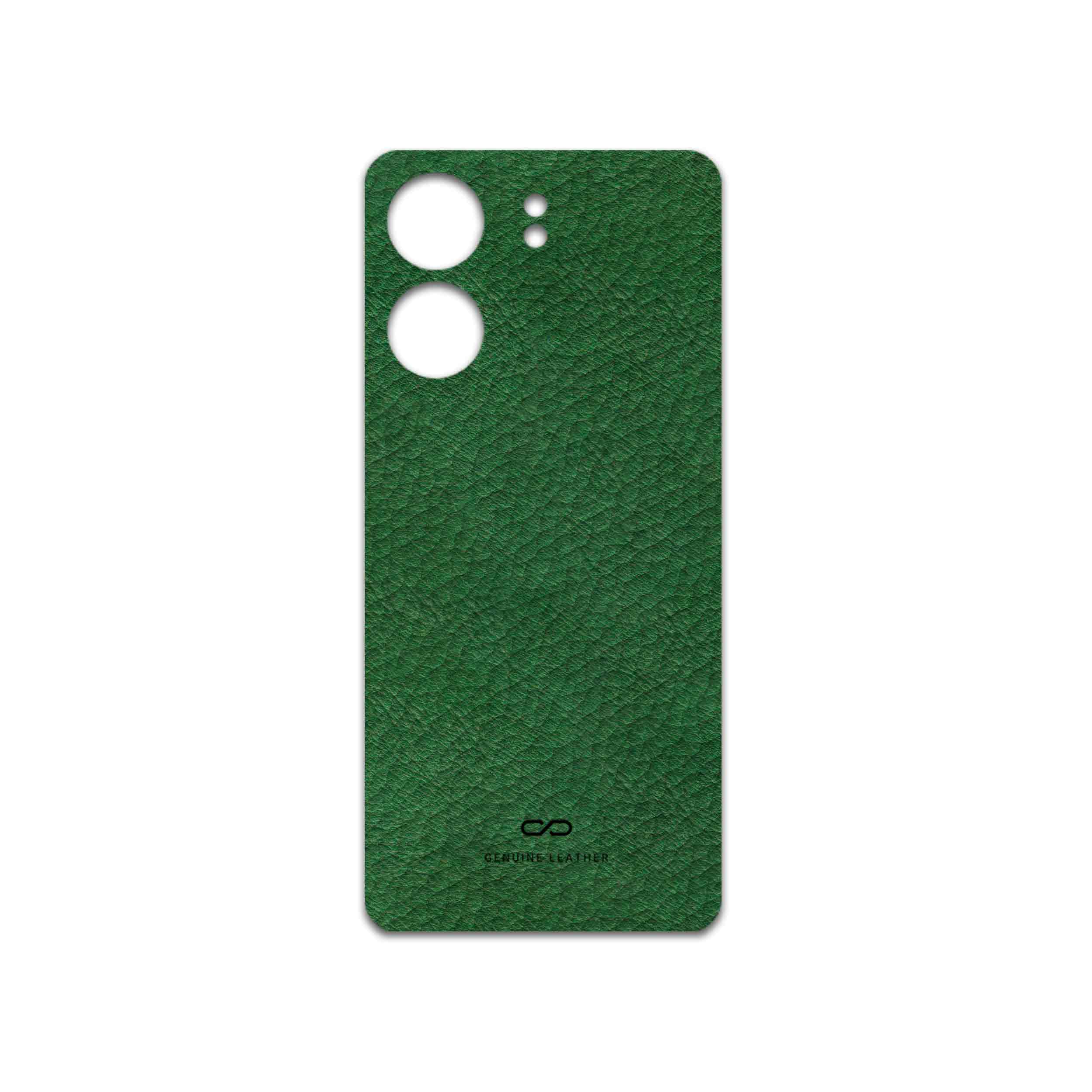 برچسب پوششی ماهوت مدل Green-Leather مناسب برای گوشی موبایل شیائومی Redmi 13C