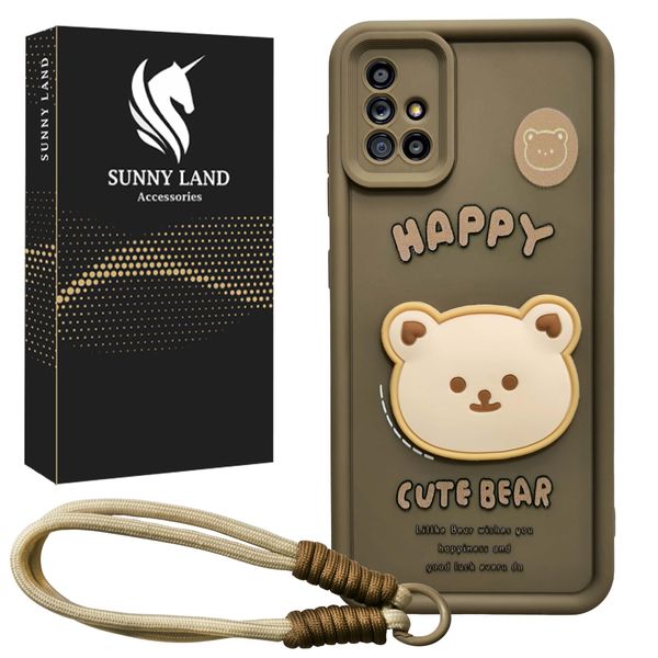 کاور سانی لند مدل Bear مناسب برای گوشی موبایل سامسونگ Galaxy A51 / M40s به همراه بند