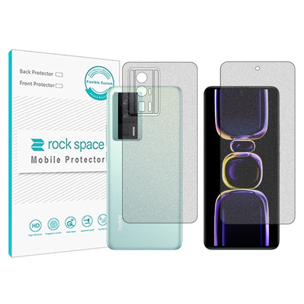 محافظ صفحه نمایش مات راک اسپیس مدل HyMTT مناسب برای گوشی موبایل شیائومی Redmi K60 به همراه محافظ پشت