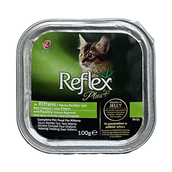 کنسرو غذای بچه گربه رفلکس مدل kitten وزن 100 گرم