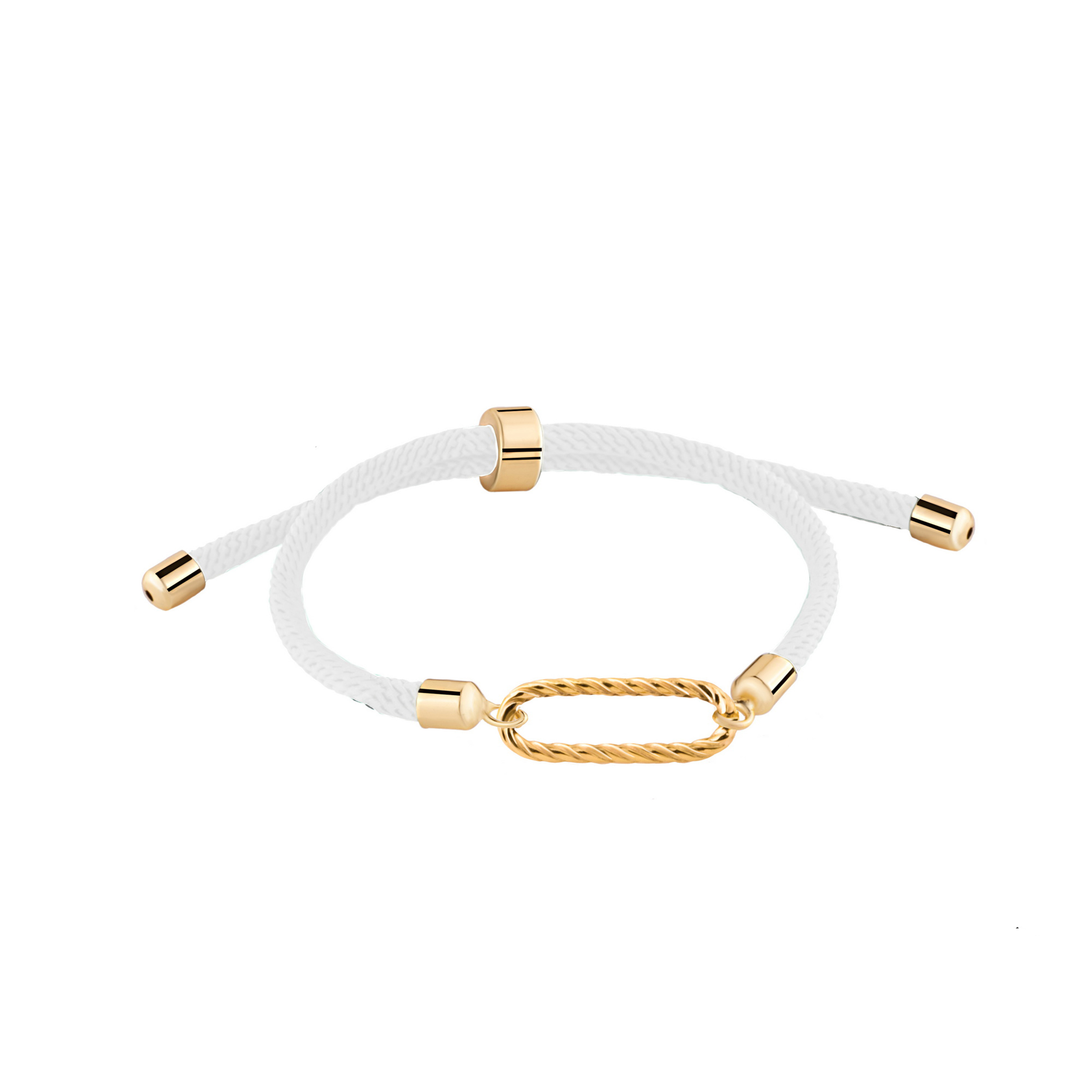 دستبند طلا 18 عیار زنانه گالری شیدا مجد مدل افسون بندی رنگ سفید
