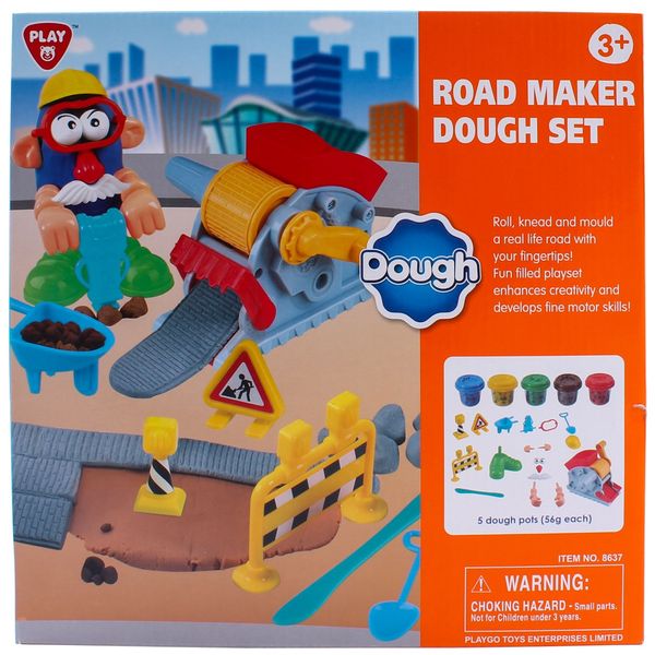 خمیر بازی پلی گو مدل Road Maker Dough Set کد 8637