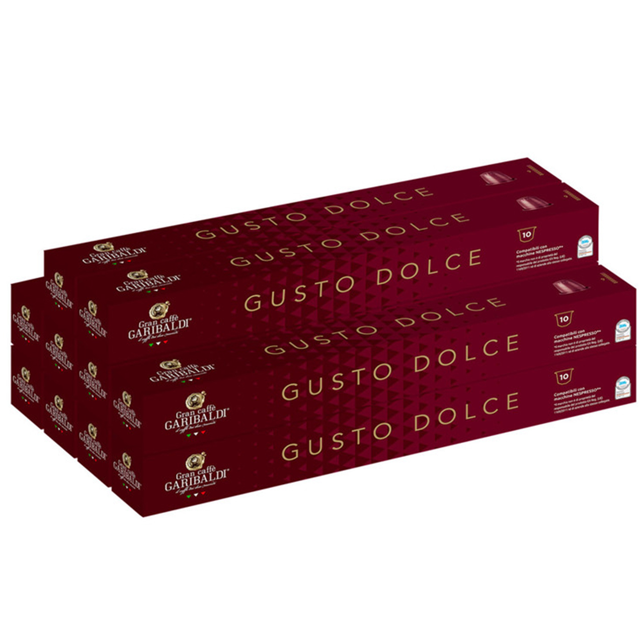 کپسول نسپرسو مدل Garibaldi Gusto Dolce مجموعه 100 عددی