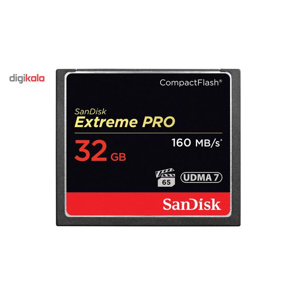 کارت حافظه CompactFlash سن دیسک مدل Extreme Pro سرعت 160MBps ظرفیت 32 گیگابایت