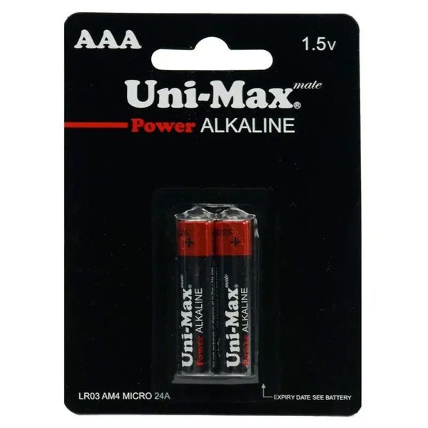 باتری نیم قلمی یونی مکس مدل power-alkaline کد 001
