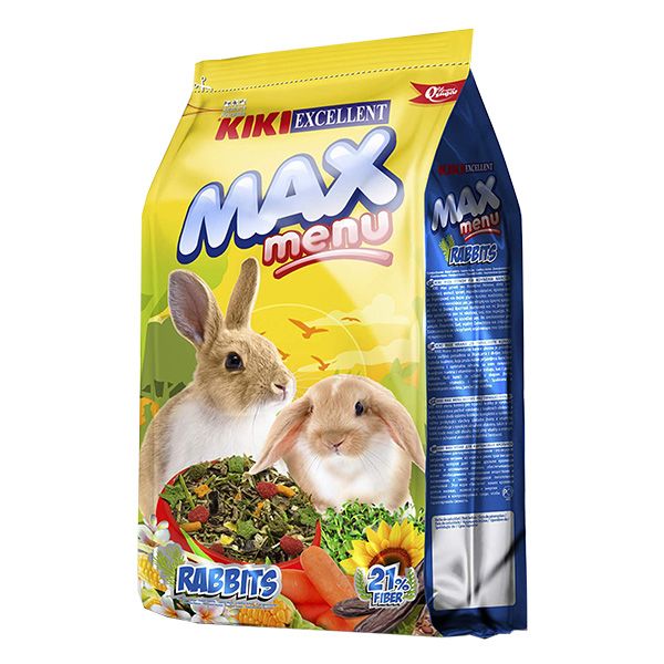 غذای خرگوش بالغ کیکی مدل Max Menu وزن 1 کیلوگرم