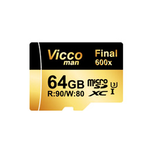 کارت حافظه microSDXC ویکو من مدل Final 600X کلاس 10 استاندارد UHS-I U3 سرعت 90MBps ظرفیت 64گیگابایت همراه با آداپتور SD
