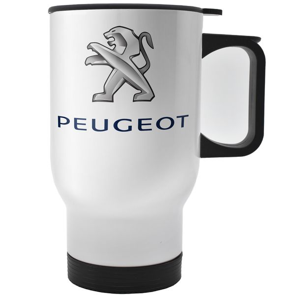 ماگ ماشین آکو مدل Peugeot - logo گنجایش 0.47 لیتر