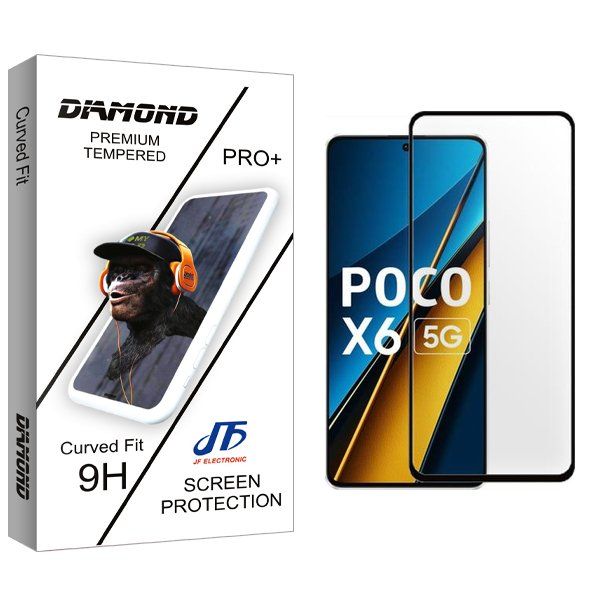 محافظ صفحه نمایش شیشه ای جی اف مدل Diamond مناسب برای گوشی موبایل شیائومی Poco X6