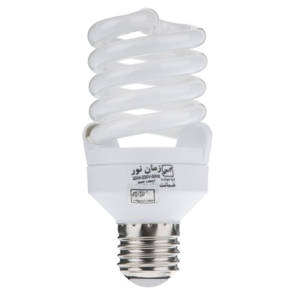 لامپ کم مصرف 20 وات زمان نور مدل Full Spiral پایه E27