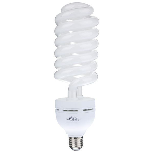 لامپ کم مصرف 70 وات زمان نور مدل Spiral پایه E27