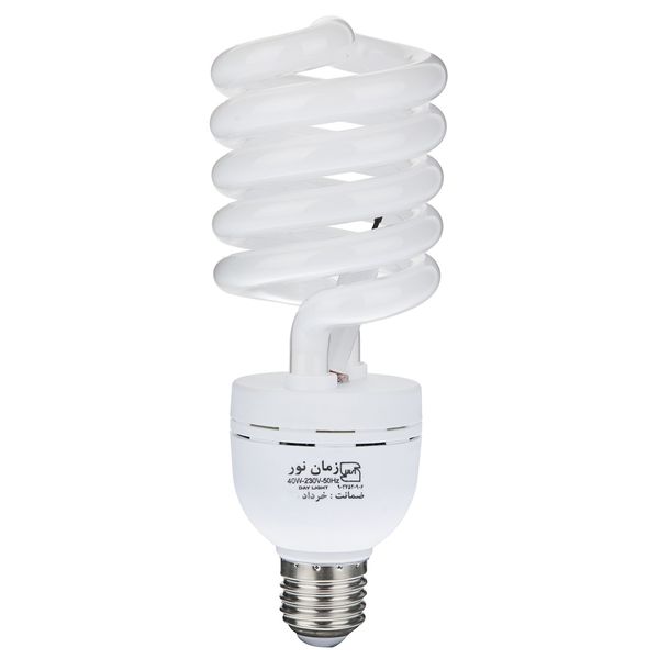 لامپ کم مصرف 40 وات زمان نور مدل Spiral پایه E27