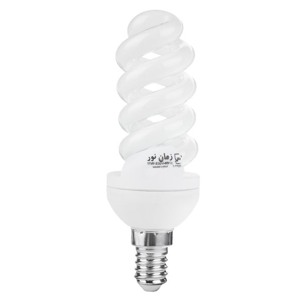 لامپ کم مصرف 11 وات زمان نور مدل Spiral پایه E14
