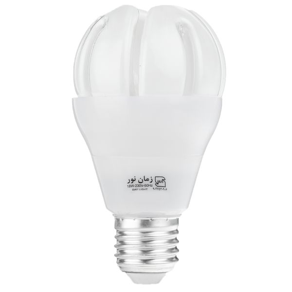 لامپ کم مصرف 18 وات زمان نور مدل Super Global پایه E27