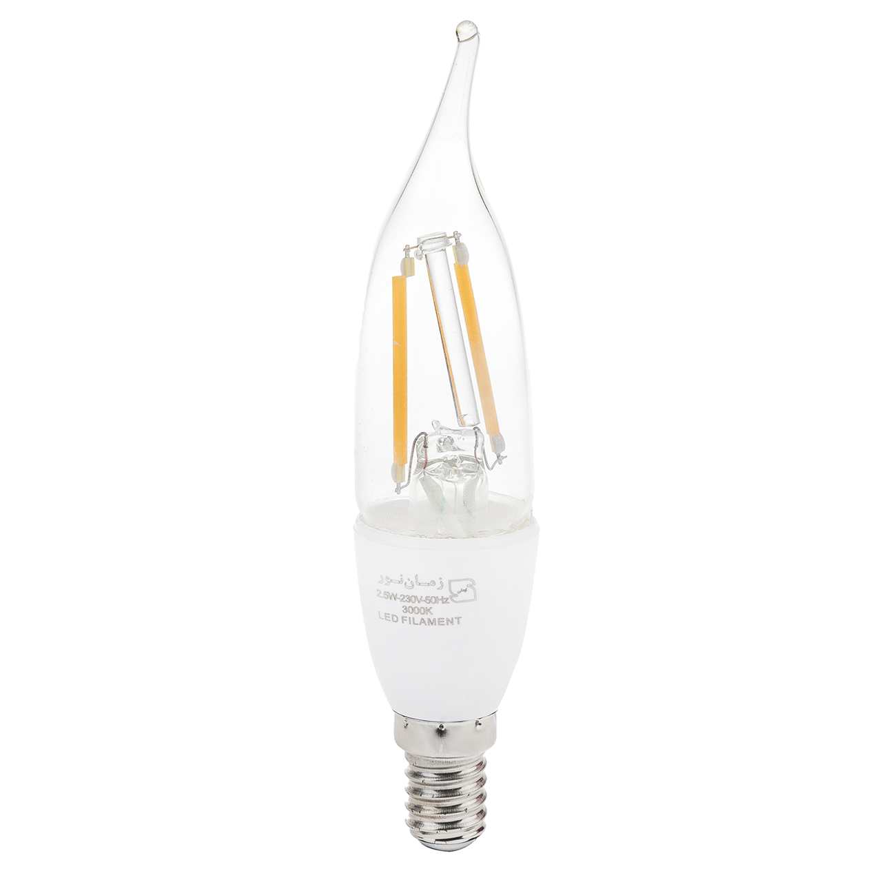 لامپ ال ای دی 2.5 وات زمان نور مدل Filament پایه E14